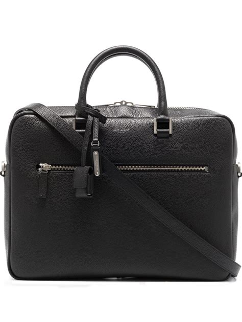 sac de jour briefcase in grained leather 